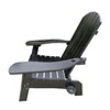 XINGHANZHENXUAN White Patio Accent Chairs, Outdoor Chair with Umbrella Hole on Arm, Comfortable Hardwood Patio Seating - 3 of 4