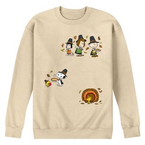 Men's - Peanuts - Thanksgiving Graphic Fleece Sweatshirt - 1 of 4