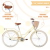 YONWAY 24 inch Bicycle, Garden & Outdoor Comfort Bike with Adjustable Saddle & Full-Coverage Chain Guard & Basket for 10+ Years Old Girls - 4 of 4