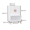 Racxily Kids Toy Storage Cabinet with Doors and Open Shelf, White Modern Wooden Organizer with Natural Wood Legs, Toddler Bookshelf - 3 of 4