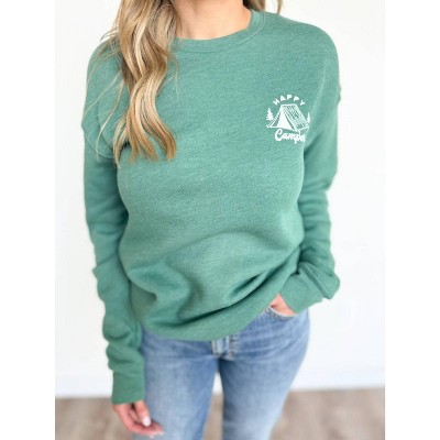 Women's Harlee Happy Camper Crewneck - OAT COLLECTIVE