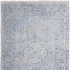 Gray Blue and Ivory Oriental Hand Woven Distressed Area Rug With Fringe - 4 of 4
