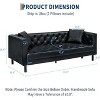 Coucheta 81" Leather Sofa Collection - Chesterfield Style 3-Seater with Deep Seats & 2 Pillows, Button Tufted Design, Multiple Colors - 2 of 4