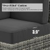 LayinSun 8 Piece Patio Furniture Set with 44" Propane Gas Fire Pit Table, Outdoor Sectional Conversation Set Wicker Rattan Sofa Set - 3 of 4