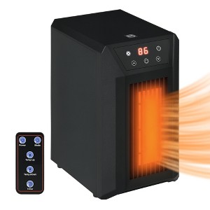 Electric Space Heater for Indoor Use, 1500W Infrared Quartz Heater with Thermostat, 3 Modes & Remote - 1 of 4