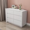 Lyngins Reversible L-Shaped Computer Desk– 6 Drawers + 3-Tier Shelf, Modern Corner Home Office Desk with Reversible Storage Cabinet, Small Desk - 4 of 4