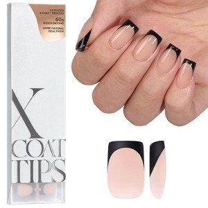 BTArtboxnails XCOATTIPS® Black French - Short Square - 1 of 4