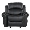 43.25" Wide Faux Leather Manual Glider Recliner Chair, Oversized Reclining Lounge Chair for Living Room, Home Theater, or Study - 2 of 4