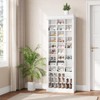 Shoe Storage Cabinet, Freestanding Tall Closet Shoe Organizer with Cubbies for 33 Pairs - 4 of 4