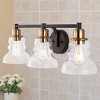 Light Manhattan Vintage Metal/Glass Industrial Rustic LED Vanity - JONATHAN Y - 2 of 4