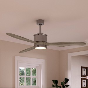 Urban Ambiance Luxury Modern Indoor Ceiling Fan,  15.5"H x 60"W,  Brushed Nickel, UHP9091 - 1 of 4