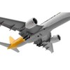 Boeing 777F Commercial Aircraft with Flaps Down "Southern Air - DHL" White and Yellow 1/400 Diecast Model Airplane by GeminiJets - 4 of 4