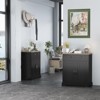 Modern Storage Cabinet 2 Drawers 2 Doors Kitchen Buffet Sideboard for Living Dining Room Bathroom Coffee Bar Station Floor Cabinet Organizer - 4 of 4