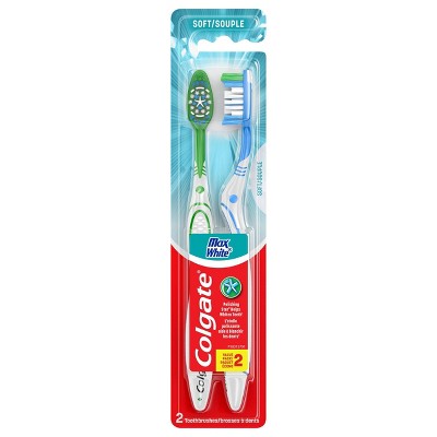 Colgate Max White Whitening Toothbrush - Soft - 2ct