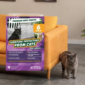 Panther Armor Cat Couch Protector, Anti Scratch Clear Sofa Cat Tape Cover - Variety of Packs, Sizes - 1 of 4