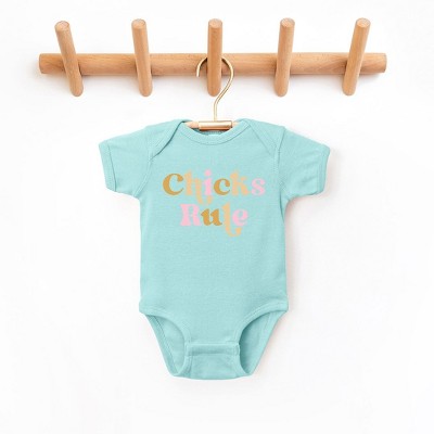 The Juniper Shop Chicks Rule Colorful Baby Bodysuit