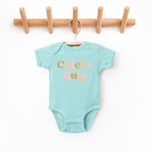 The Juniper Shop Chicks Rule Colorful Baby Bodysuit - 1 of 2