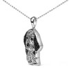 Haus of Brilliance Silver 1/4 cttw White and Black Diamond Dog Pendant Necklace 18 inch - 3 of 4