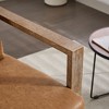 30.3" Faux Leather Modern Swivel Accent Chair with Solid Wood Armrests - 2 of 4