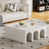Multifunctional 4-Tier Book Shelf & Coffee Table, Creative Furniture Floor Bookshelf, Minimalist Organizer Storage Shelves-Cuddlewood - 2 of 4