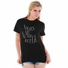 Cute Christmas Peace To The World Womens Graphic T Shirt Tees Brisco Brands - 4 of 4