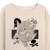 Women's - Pokémon - Gengar Manga Lightweight French Terry Wide Neck Long Sleeve Shirt - 2 of 4