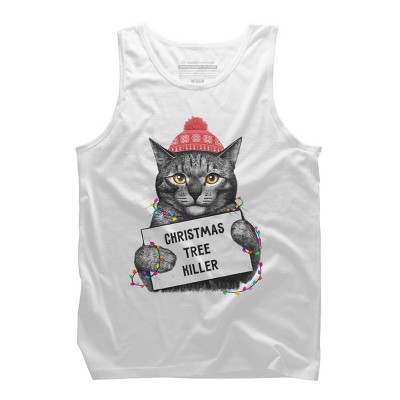 Men's Design By Humans Christmas tree killer By kodamorkovkart Tank Top
