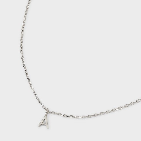 Sterling Silver Initial Necklace with 3 Letters