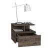 NicBex 11.6 inch Height Floating Nightstand with 1 Drawer,Modern Side Table with Open Top Shelves,Bedside Table for Bedroom,Living Room - 4 of 4