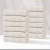 Viscose Cotton Blend Medium Weight Soft Textured Checkered and Ribbed Towel Set by Blue Nile Mills - 2 of 4