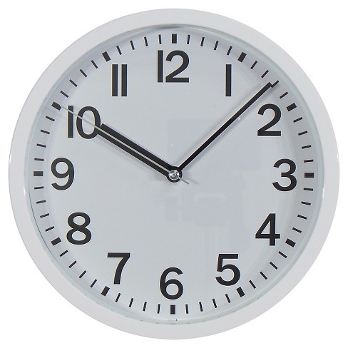 9" Round Wall Clock White - Room Essentials™ - image 1 of 3