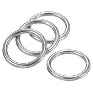 Unique Bargains Stainless Steel Seamless Welded DIY O Ring Buckles 20 Pcs Silver - 1 of 4