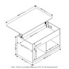 Furinno 35.5" Lift Top Coffee Table w/ 2 Cube Storage Shelves and Hidden Compartment Living Room Furniture,Americano - 4 of 4