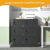 Munora - 6-Door Metal Employee Storage Locker with Locks - Steel Gym Lockers for Office/School - Black - 4 of 4