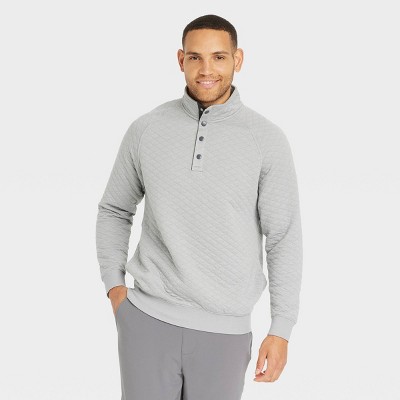 Men's 1/4 Front Snap Quilted Sweatshirt - Goodfellow & Co™