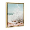 Stupell Industries Splashing Sandy Beach Sea Foam Floating Frame Canvas Art - 2 of 4