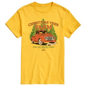 Men's - Ford - Christmas Tree Farm Truck Pine Fir Spruce Cedar Short Sleeve Graphic T-Shirt - 1 of 4