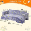 Kids Couch for Playroom, 8PCS Glowing Modular Kids Play Couch, Child Sectional Sofa Play Set for Nursery Gaming Reading - 2 of 4