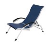 Outdoor Aluminum Adjustable Chaise Lounge with Armrests - Navy - Crestlive Products - image 3 of 4