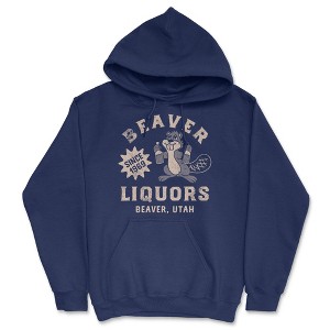 Beaver Liquors Adult Hoodie Funny Sarcastic Drinking Graphic Novelty Hooded Sweatshirt - Crazy Dog Hoodie - 1 of 4