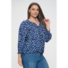 WEST K Women's Faye Plus Size Ruffle Detail Smocked Sleeve Blouse - 2 of 4