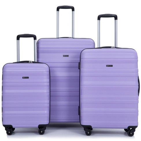 Purple hard shell luggage sets online