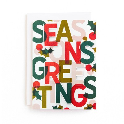Minted 10ct 'Season's Greetings' Boxed Holiday Greeting Card Pack