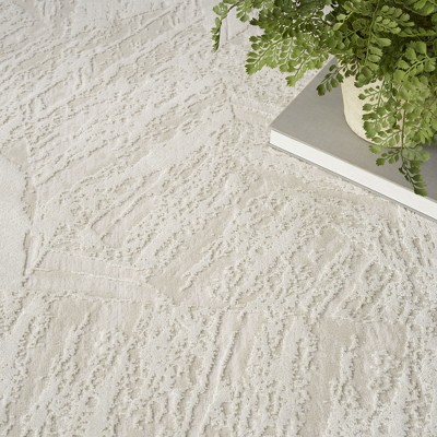 Elysian Ivory Abstract Wool-Blend 5'3" x 7'3" Area Rug