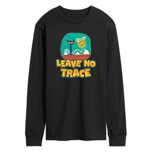 Men's - Pete the Cat - Leave No Trace Camping Long Sleeve Graphic T-Shirt - 1 of 4