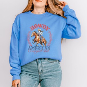 Simply Sage Market Howdy American Cowgirl Club Sweatshirt - 1 of 4