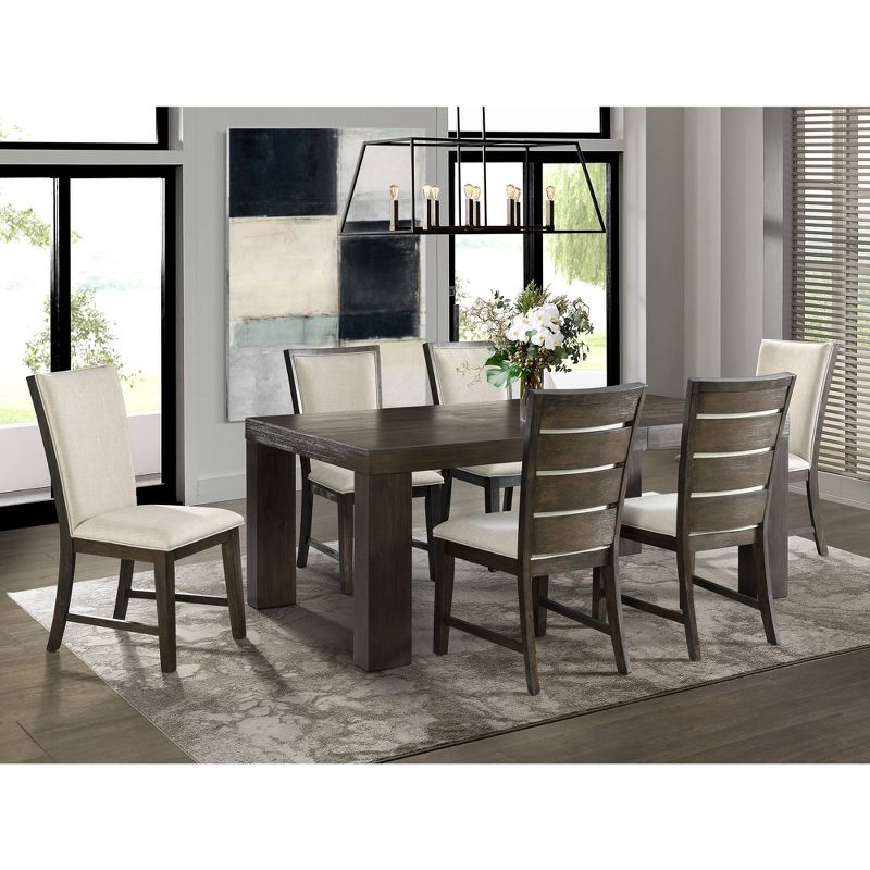 7pc Jasper Extendable Dining Table Set Toasted Walnut - Picket House Furnishings, 1 of 21
