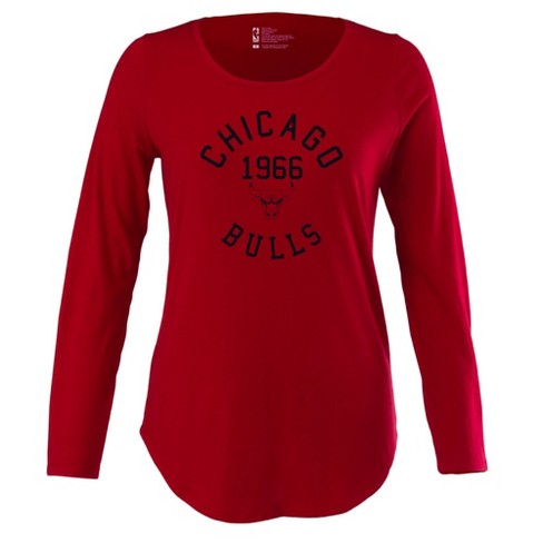 Women's 5th & Ocean by New Era Red Chicago Bulls Jersey 3/4-Sleeve T-Shirt  