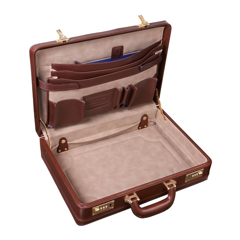 McKlein Harper Leather Expandable Attache Briefcase, 5 of 14