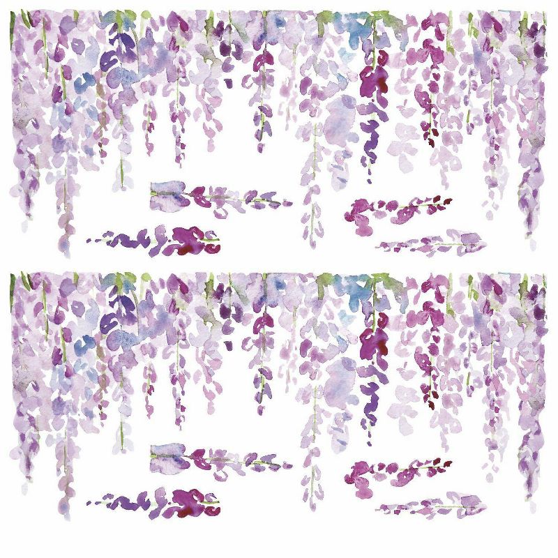 Wisteria Peel and Stick Giant Wall Decal Purple - RoomMates, 3 of 6